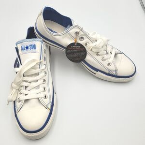 New Converses White Blue Low Top Sneakers 11